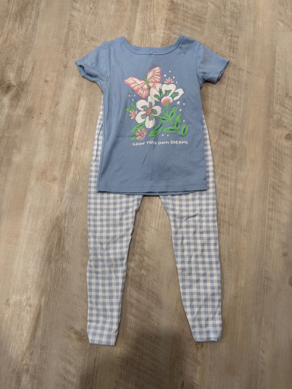 Carter's Blue Floral & Butterfly Pajama Set
